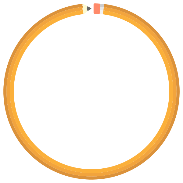 SVG Round pencil frame