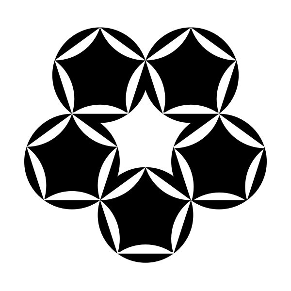 SVG round pentagons
