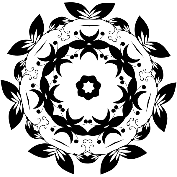 SVG Round petals ornament