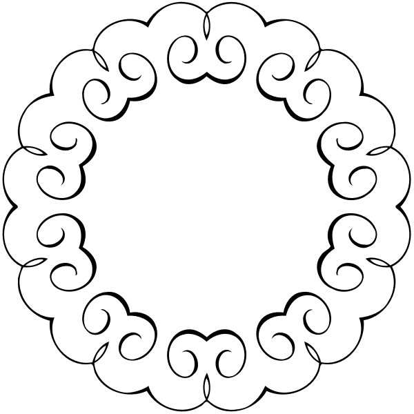 SVG Round spiral frame