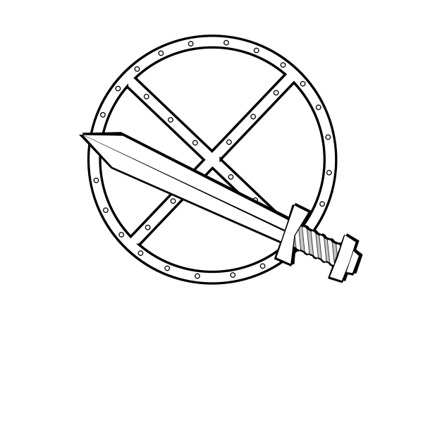SVG Round Sword and Shield