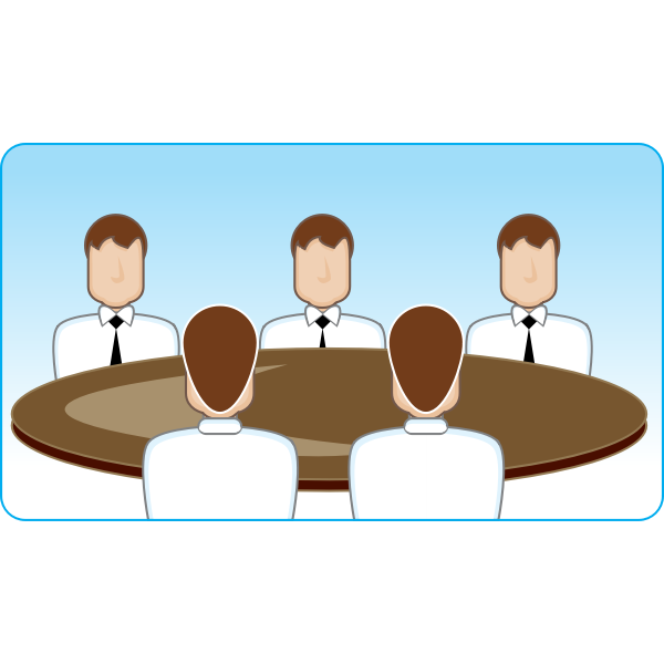 SVG Round table meeting vector image