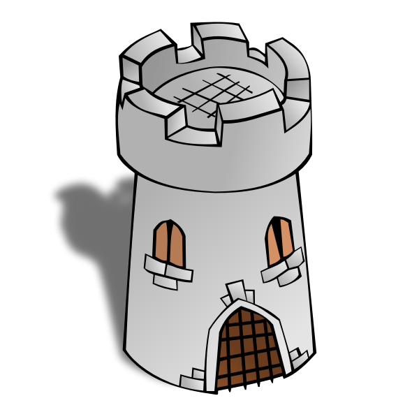 SVG Round Tower map vector symbol