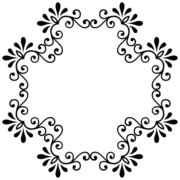 SVG Round wavy frame decoration