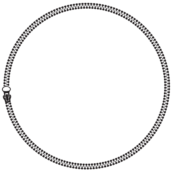 SVG Round zipper frame