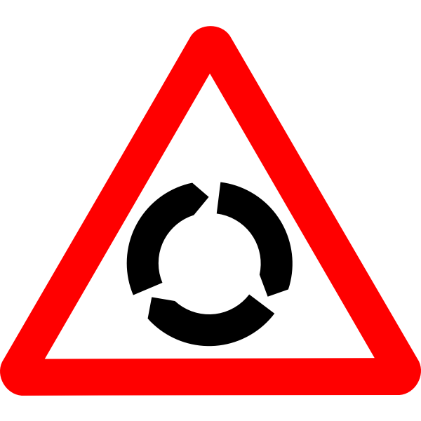 SVG Roundabout road sign