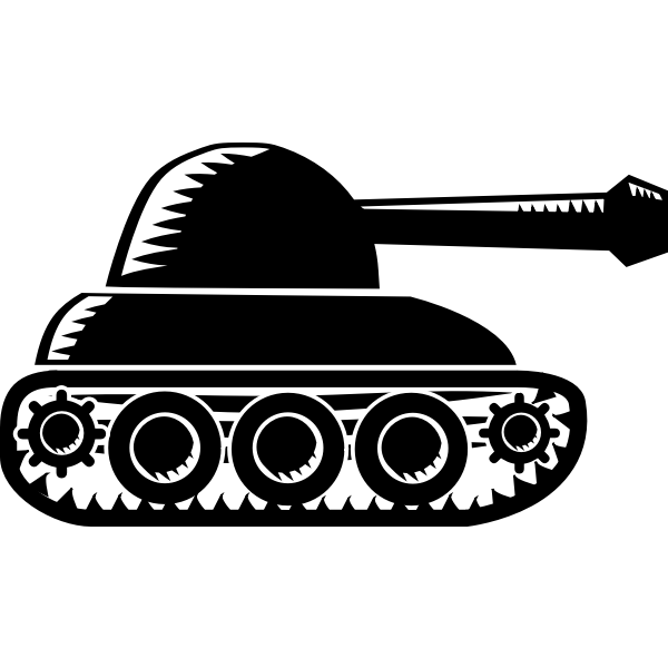 SVG Rounded army tank vector image