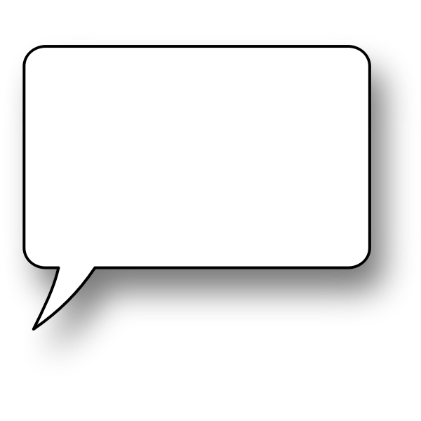 SVG Rounded corners speech bubble with shadow vector image