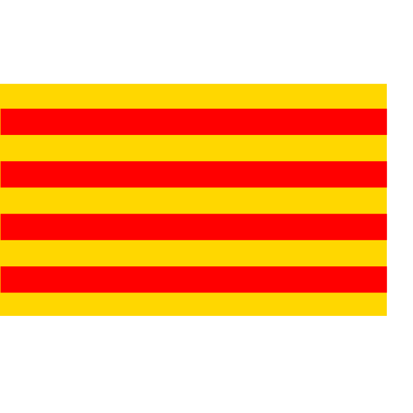 SVG Roussillon region flag vector drawing