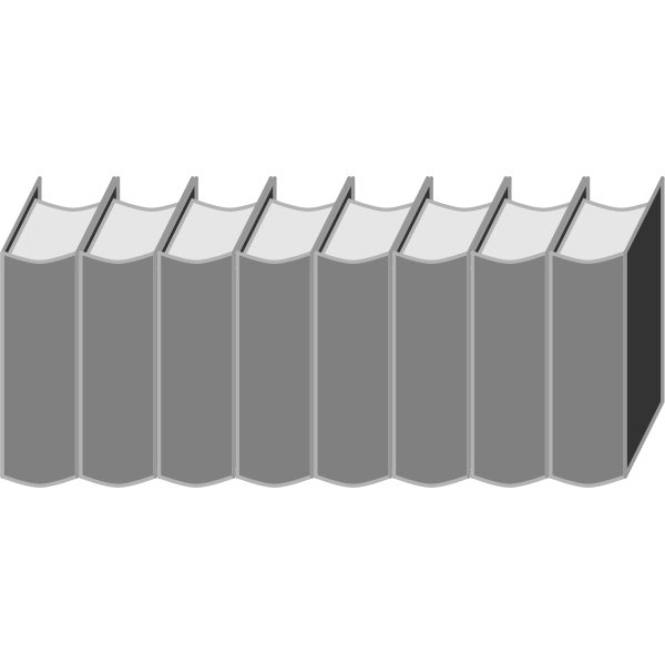 SVG Row of books in gray color