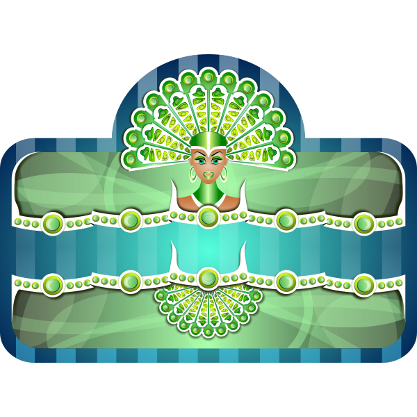 SVG Royal peacock girl vector image