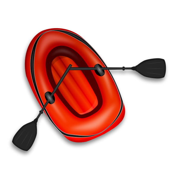 SVG Rubber boat vector image