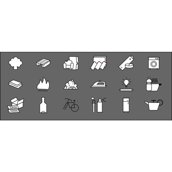 SVG Rubbish symbols vector image