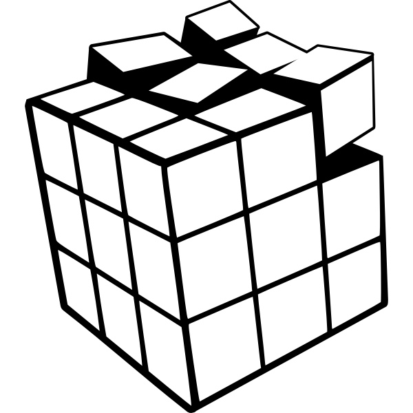 SVG Rubik039s cube vector drawing