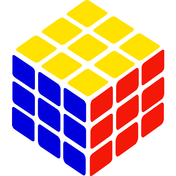 SVG Rubik039s cube vector drawing