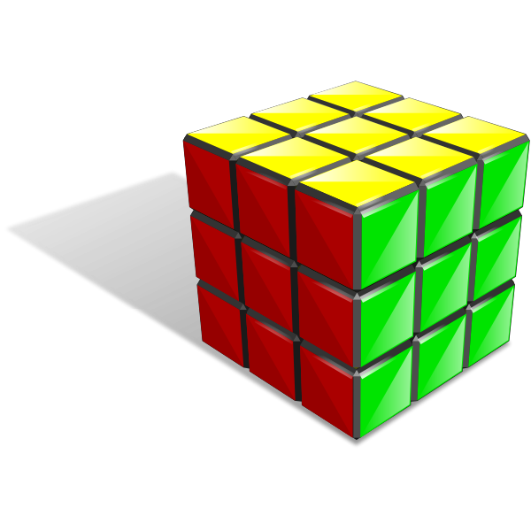 SVG Rubik039s solved cube