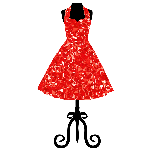 SVG Ruby 1950s Vintage Dress