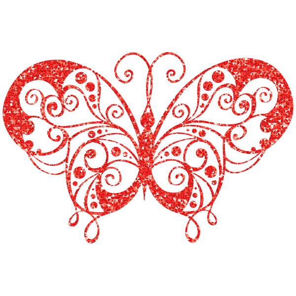 SVG Ruby butterfly vector image