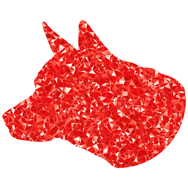 SVG Ruby dog039s head silhouette