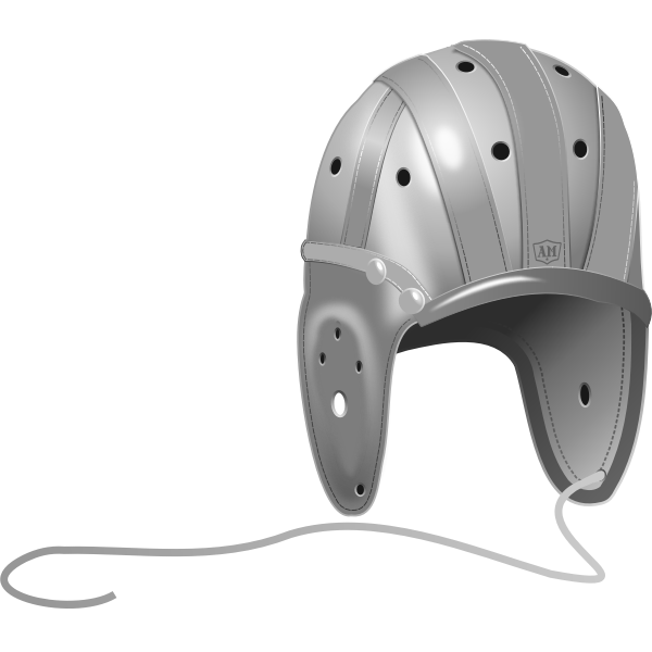 SVG Rugby helmet grayscale vector image