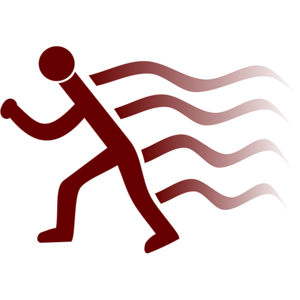 SVG runner simple with wake marks