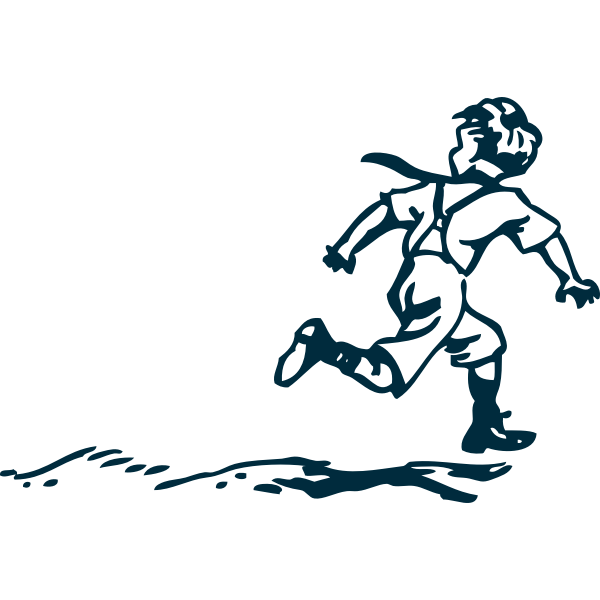 SVG Running boy image