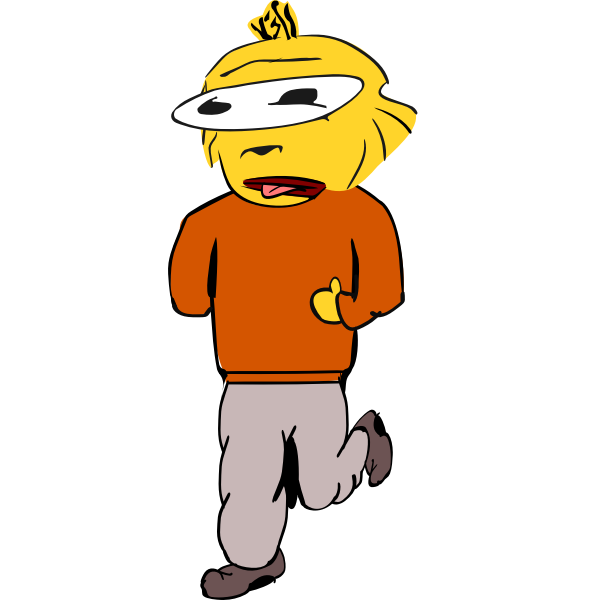SVG Running cartoon figure