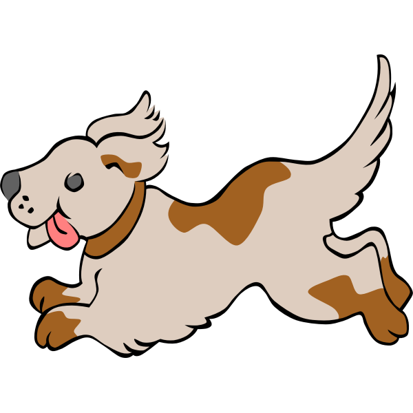 SVG Running dog vector clip art