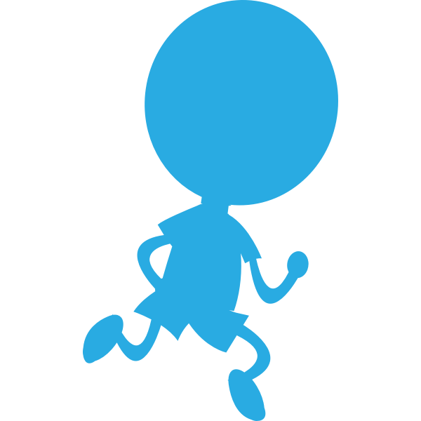 SVG Running man shadow vector image