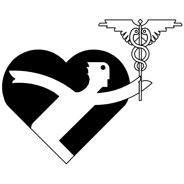 SVG Running man with health symbol