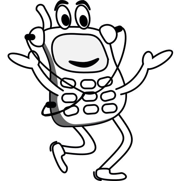 SVG Running mobile phone vector drawing