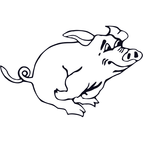 SVG Running pig