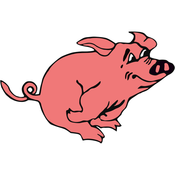 SVG Running pig