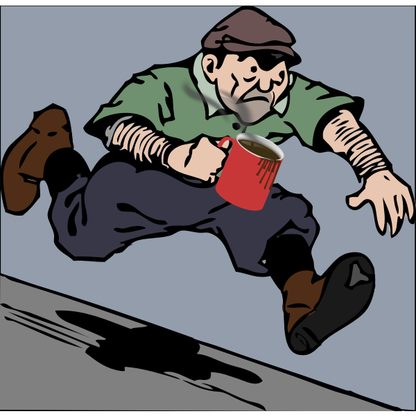 SVG Running with mug