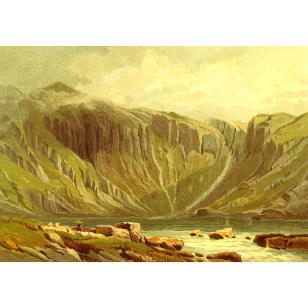 SVG Rural lake scene
