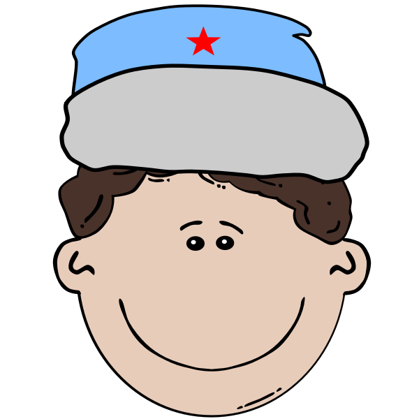 SVG Russian boy vector illustration