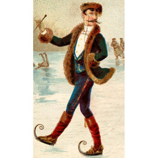 SVG Russian man skating