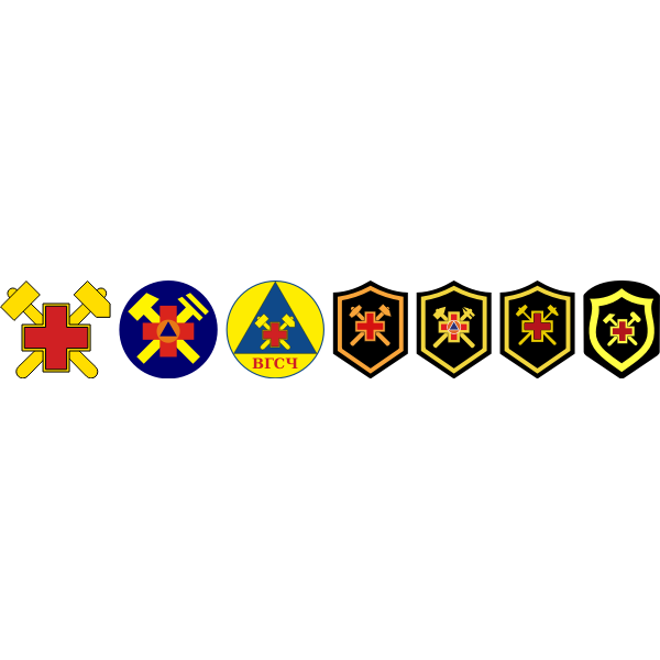SVG Russian mine rescue symbol