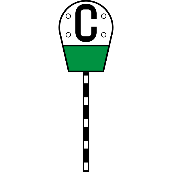 SVG Russian railway sign filing of a whistle vector image