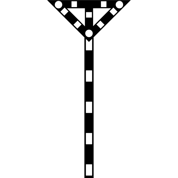 SVG Russian railway sign lower knife lift the wings vector image