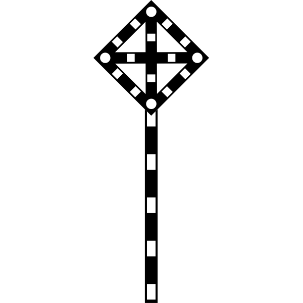 SVG Russian railway sign raise the knife lower wings if you have one obstacle vector image