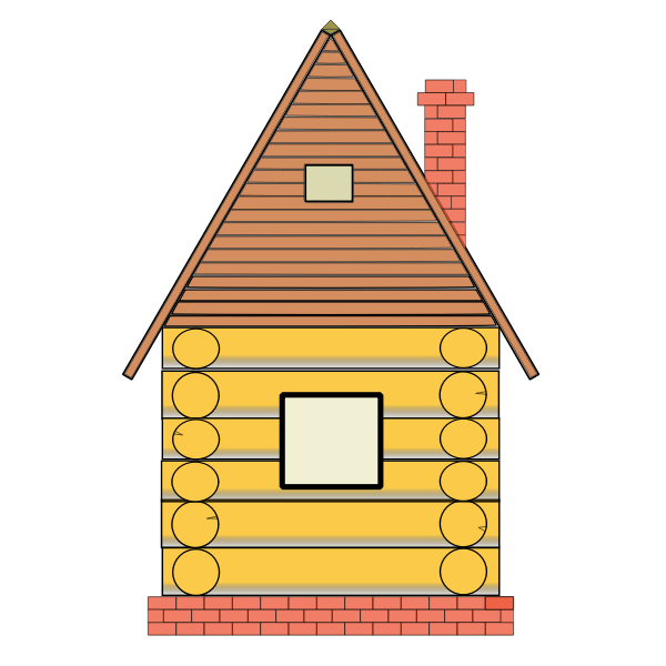 SVG Russian small house vector drawing