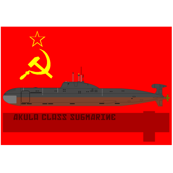 SVG Russian submarine vector drawing