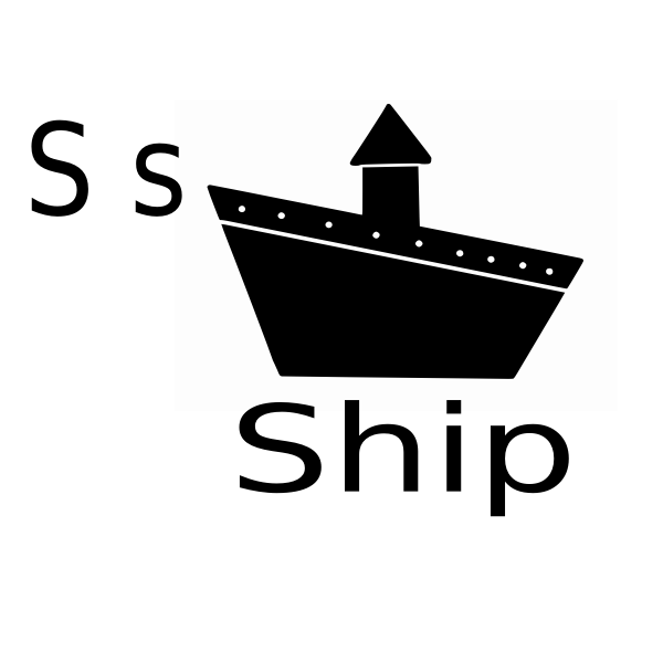 SVG S for ship vector image