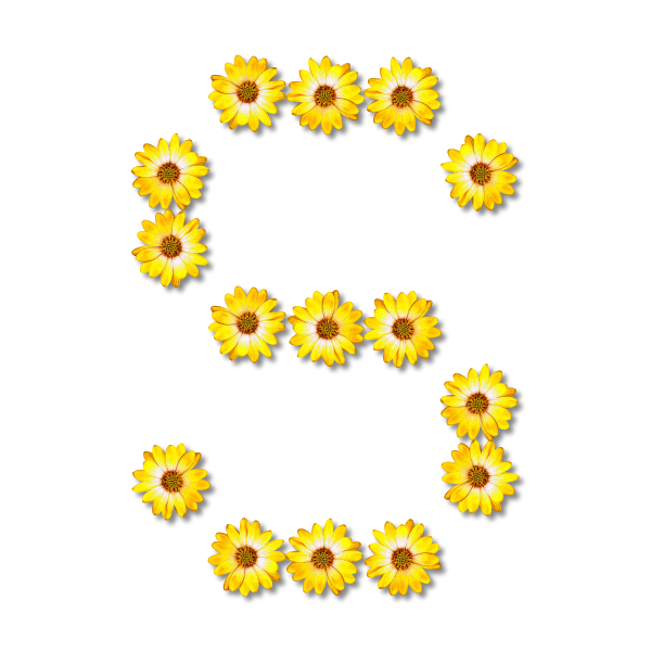 SVG S made of flowers