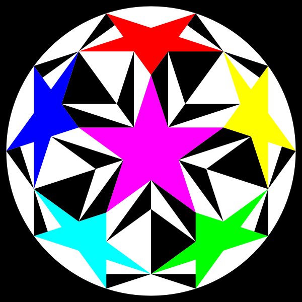 SVG sacred double pentagon