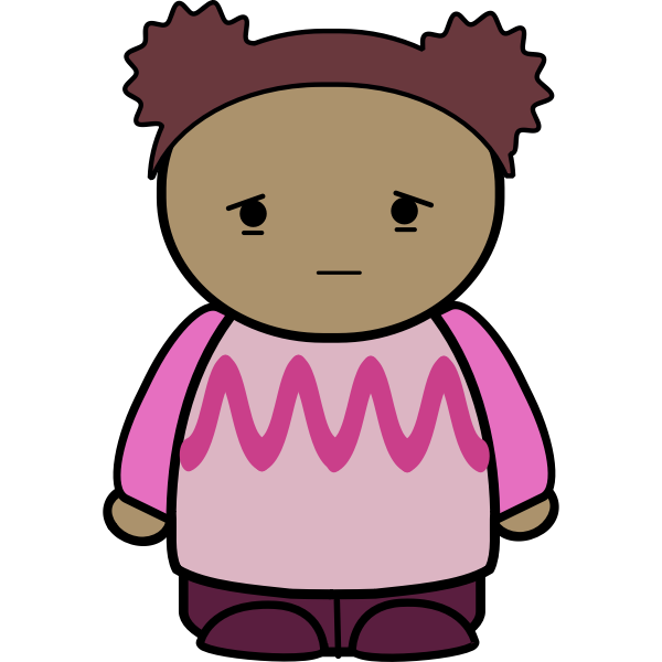 SVG Sad baby girl