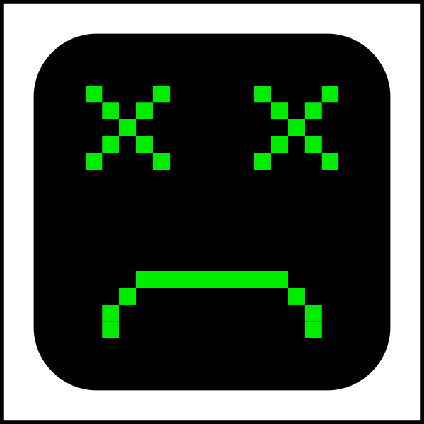 SVG Sad computer monitor vector drawing