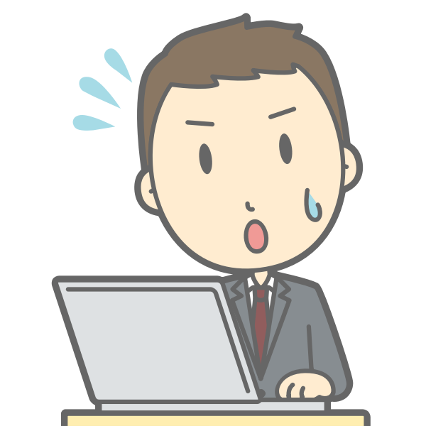 SVG Sad computer user