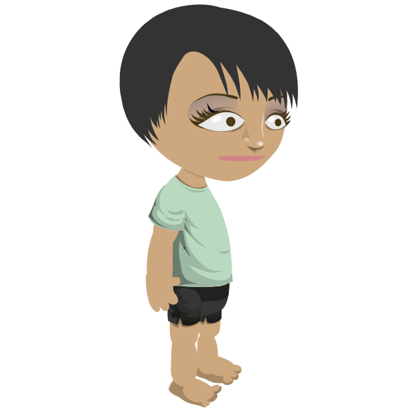 SVG Sad girl